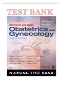 TEST BANK  Beckmann and Ling's OBSTETRICS AND GYNECOLOGY 8th Edition 