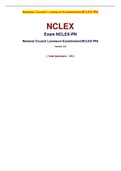 NCLEX-PN TEST BANK &lpar;2021&sol;2022&rpar; Questions&comma; Answers plus Rationale &vert; &lpar;100&percnt; Guaranteed Pass&rpar;