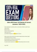 SAFe APM Exam&sol; 60 Quizzes & Correct Answers&sol; 2024-2025&period; 