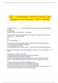 CDL - Combination Vehicle Practice Test Questions And Answers 100&percnt; Verified&period;