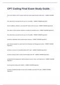 CPT Coding Final Exam Study Guide&period;