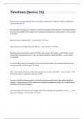 Timelines &lpar;Series 24&rpar; questions well answers graded A&plus; passed