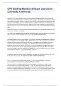 CPT Coding Module 3 Exam Questions Correctly Answered&period;