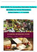 TEST BANK For Accounting Information Systems 4th Edition by Vernon Richardson&comma; All Chapters 1 to 17 complete Verified editon 