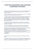 CTSP TEST QUESTIONS AND ANSWERS  &lpar;CERTIFIED ANSWERS&rpar; 