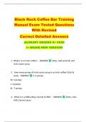 Black Rock Coffee Bar Training  Manual Exam Tested Questions  With Revised   Correct Detailed Answers   &vert;ALREADY GRADED A&plus; PASS   >> BRAND NEW VERSION&excl; 