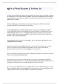 Q&As Final Exams 3 Series 24 100&percnt; correct rated A&plus;