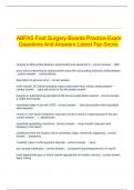 ABFAS Foot Surgery Boards Practice Exam Questions And Answers Latest Top Score&period;