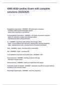 GMS 6530 cardiac Exam with complete solutions 2024&lowbar;2025&period;