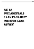 ATI RN FUNDAMENTALS EXAM PACK-BEST FOR 2022 EXAM REVIEW