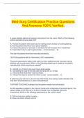  Med-Surg Certification Practice Questions And Answers 100&percnt; Verified&period;