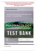 TEST BANK - Lehne's Pharmacology for Nursing Care&comma; 12th Edition &lpar; Jacqueline Burchum&comma; Laura Rosenthal&semi; 2024&rpar; Latest Edition &vert;&vert; All Chapters 1-112