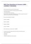 IDFX Test Questions & Answers 100&percnt; CORRECT 2024&sol;2025