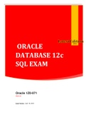 ORACLE DATABASE 12c SQL EXAM