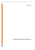 Samenvatting: BIV  (De kern van de administratieve organisatie)   Management accounting