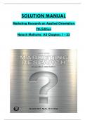 Solution Manual For Marketing Research&colon; An Applied Orientation 7th Edition &lpar;What's New in Marketing&rpar; by Naresh Malhotra ISBN&colon;9780134734842&comma; All 23  Chapters Covered &comma;Latest Edition 