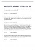  CPT Coding Scenarios Study Guide Test&period;