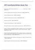 CPT Anesthesia Written Study Test&period;