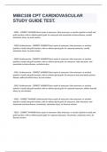 MIBC108 CPT CARDIOVASCULAR STUDY GUIDE TEST&period;