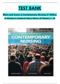 Test Bank for Ethics and Issues in Contemporary Nursing 3rd Edition by Burkhardt & Walton&semi; All 20 Chapters Covered &comma;Latest Edition ISBN&colon; 9780176696573&comma;