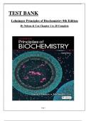 Test Bank For Lehninger Principles of Biochemistry 8th Edition By Nelson & Cox&comma; All 28 Chapters Covered&comma; Verified Latest Edition&comma; ISBN&colon; 9781319228002