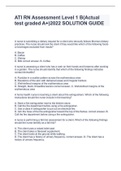 ATI RN Assessment Level 1 B&lpar;Actual test graded A&plus;&rpar;2022 SOLUTION GUIDE