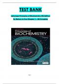 TEST BANK - Lehninger Principles of Biochemistry 8th Edition By Nelson & Cox&comma; All 1-28 Chapters Covered &comma;Latest Edition  ISBN&colon; 9781319228002&comma; 