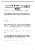 KS&mdash;Certified Medication Aide UPDATED  Actual Exam Questions and CORRECT  Answers