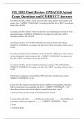FIL 2552  Bundled Exam Questions and CORRECT Answers