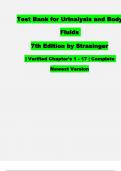 TEST BANK For Urinalysis and Body Fluids&comma; 7th Edition by Strasinger&comma; All Chapters 1 - 17&comma; Complete Newest Version &lpar;100&percnt; Verified&rpar;