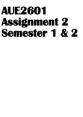 AUE2601 Assignment 2 Semester 1 & 2