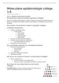 Samenvatting  Moleculaire Epidemiologie &lpar;TLSC-MOLMIC5V-18&rpar;