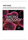 TEST BANK FOR Microbiology&colon; An Introduction 13th Edition by Gerard Tortora&comma; Berdell Funke & Christine Case &comma; ISBN&colon; 9780134605180 CHAPTER 1-28 &vert;&vert; Complete Guide A&plus;