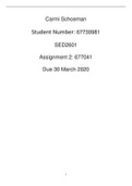 SED2601  MARKED Ass 2 Achieved 90&percnt; 