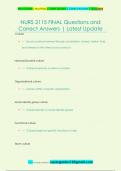 NURS 2115 FINAL Questions and  Correct Answers &vert; Latest Update