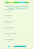 PALS AHA Questions and Correct  Answers &vert; Latest Update
