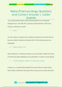 Relias Pharmacology Questions  and Correct Answers &vert; Latest  Update