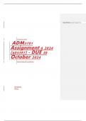 ADM3701 Assignment 6 2024 &lpar;605597&rpar; - DUE 30 October 2024