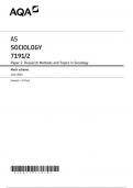 AQA AS SOCIOLOGY Paper 2 June 2024 FINAL MARK SCHEME-7191&sol;2