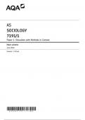 AQA AS SOCIOLOGY Paper 1 June 2024 FINAL MARK SCHEME-7191&sol;1