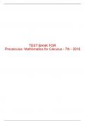 Test Bank For Precalculus&colon; Mathematics for Calculus - 7th - 2016 All Chapters - 9781305071759