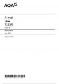AQA A Level Law Paper 1 June 2024 Final Mark Scheme-7162&sol;1