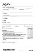 AQA A Level Law Paper 3A June 2024 QUESTION PAPER-7162&sol;3A