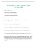IFRS Exam 1 Correct Answers Latest Version 2024