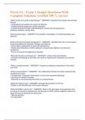 Psych 111 - Exam 1 Sample Questions With  Complete Solutions &vert;verified 100 &percnt; correct 