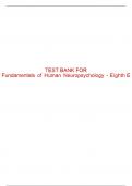 Test Bank For Fundamentals of Human Neuropsychology - Eighth&nbsp;Edition &copy;2021 All Chapters - 9781319364274