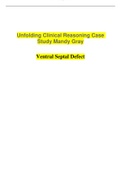 Unfolding Clinical Reasoning Case Study Mandy Gray  Ventral Septal Defect