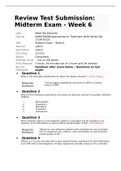 Exam (elaborations) NURS 6630 Approaches To Treatment Midterm Exam - Week 6 (NURS6630N) 