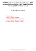 ATI RN Nutrition Exam (6 New Latest Versions, 2021)