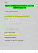 TRAFFIC CONTROL QUESTION AND ANSWERS &lpar;VERIFIED ANSWERS&rpar;